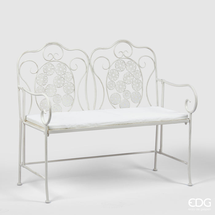 EDG Enzo de Gasperi Panchina da Esterno 2 Posti Romantic Vintage in Metallo 130 cm