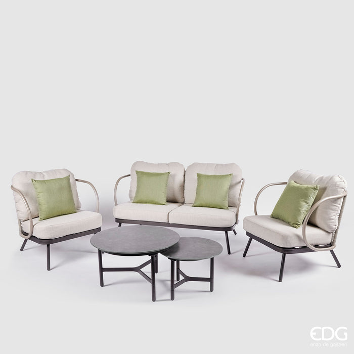 Salotto Esterno da Giardino Kendo Set 5 Pezzi H72 cm