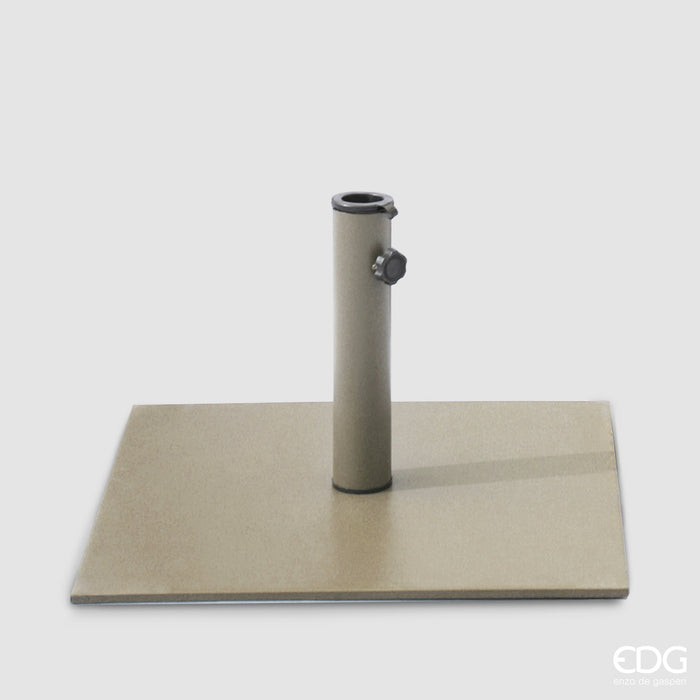 EDG Enzo de Gasperi Base Per Ombrellone da esterno quadrata in Acciaio 50X50 cm Sabbia