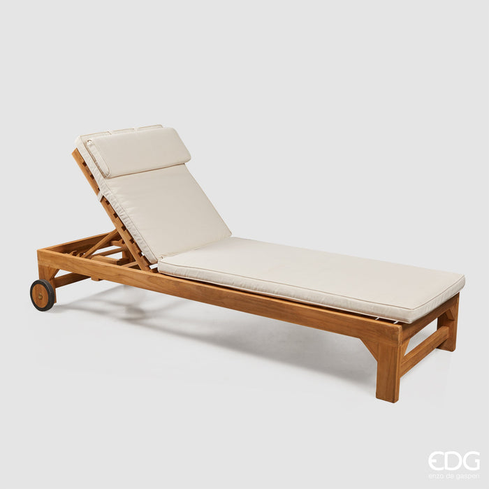 EDG Enzo de Gasperi Sdraio Luxury in Teak Naturale 200x65 cm