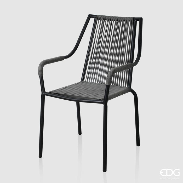 EDG Enzo de Gasperi Sedia da Esterno in Metallo e Poliestere H91 cm