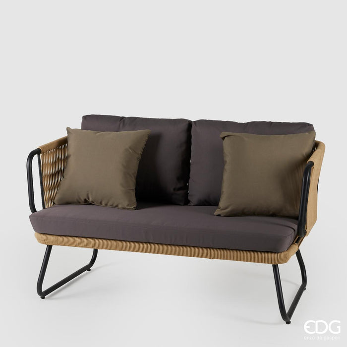 EDG Enzo de Gasperi Divano da Esterno Sunny in Alluminio con Cuscini 2 posti Champagne
