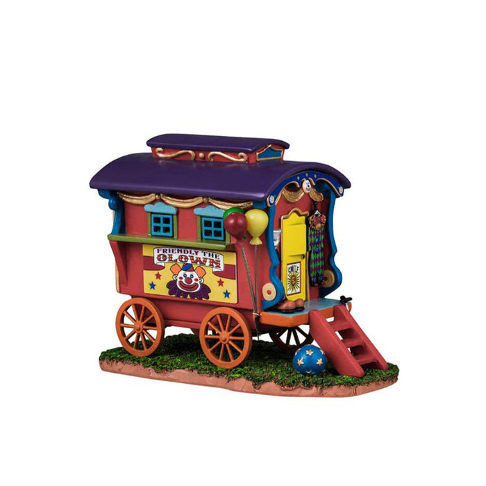 LEMAX Carovana dei clown "Friendly The Clown Caravan" in resina H11.8 x 15.4 x 8.9 cm