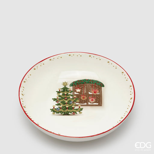 EDG Enzo De Gasperi Piatto Fondo Natalizio XMAS D20 cm
