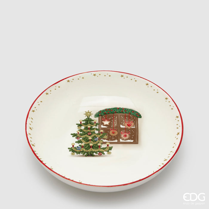 EDG Enzo De Gasperi Piatto Fondo Natalizio XMAS D20 cm