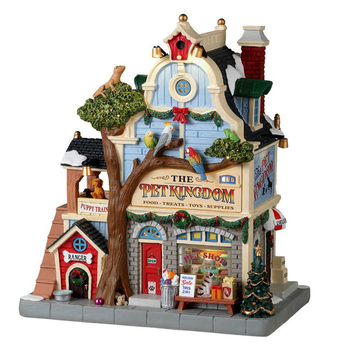 LEMAX Edificio illuminato led "The Pet Kingdom" in resina H25.5 x 19.2 x 12.5 cm