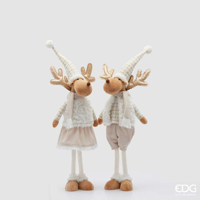 EDG Enzo De Gasperi Set 2 Decorazioni Renna H65 cm