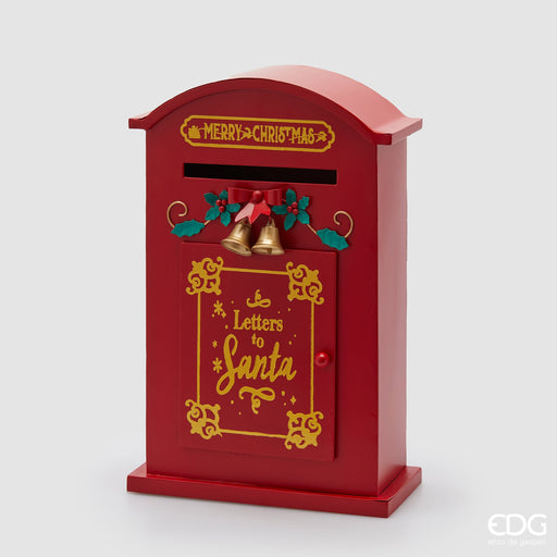 EDG Enzo De Gasperi Cassetta Posta Natalizia Santa's Rosso H41x27x12 cm