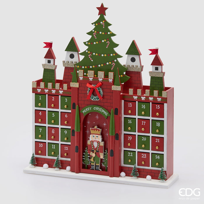 EDG Enzo De Gasperi Decoro Casetta Avvento H44 cm in Legno