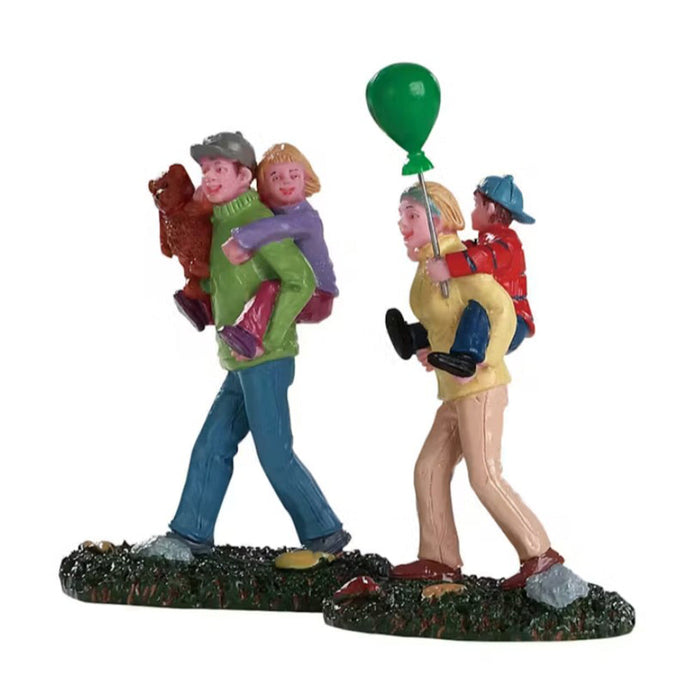 LEMAX Set 2 Personaggi Tornando a casa dalla fiera "Coming Home From The Fair"