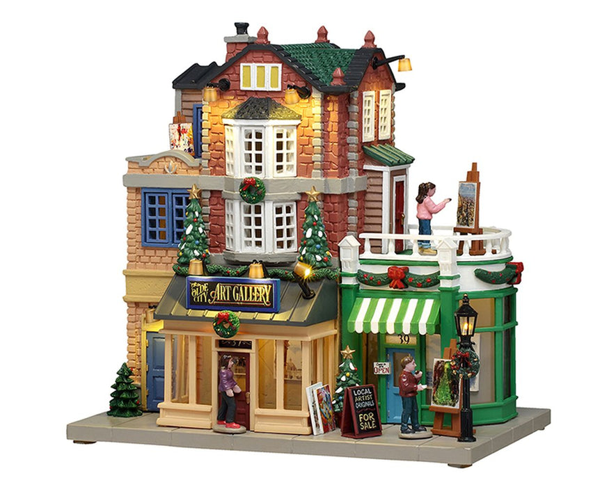 LEMAX Edificio con luci led "Olde City Art Gallery" H20.5x21.5x13 cm