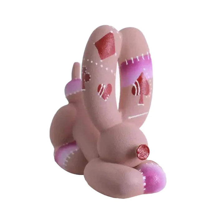 Bomboniera Stone Coniglio Disteso Rosa 11,5x12,5 cm