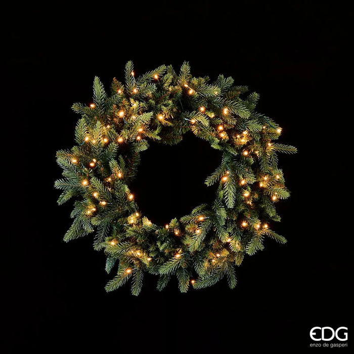 EDG Enzo De Gasperi Ghirlanda Luxury con 100 Luci led D 60 cm