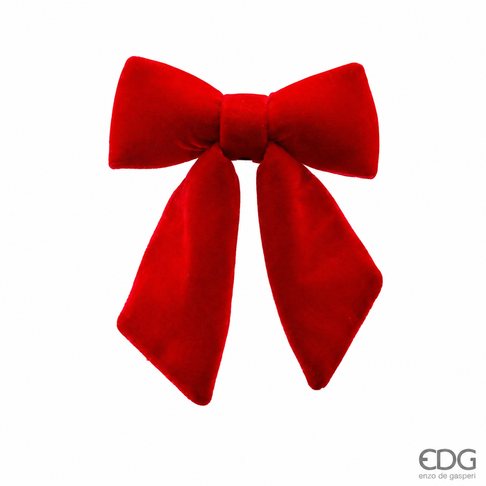 EDG Enzo De Gasperi Fiocco In Velluto Rosso 22x26 cm