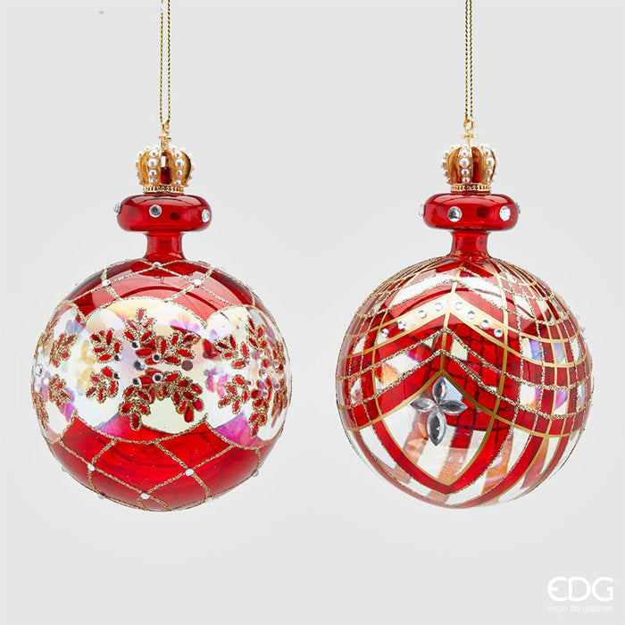 EDG Enzo de Gasperi Set 2 Palline di Natale Jingle Bell H13 cm