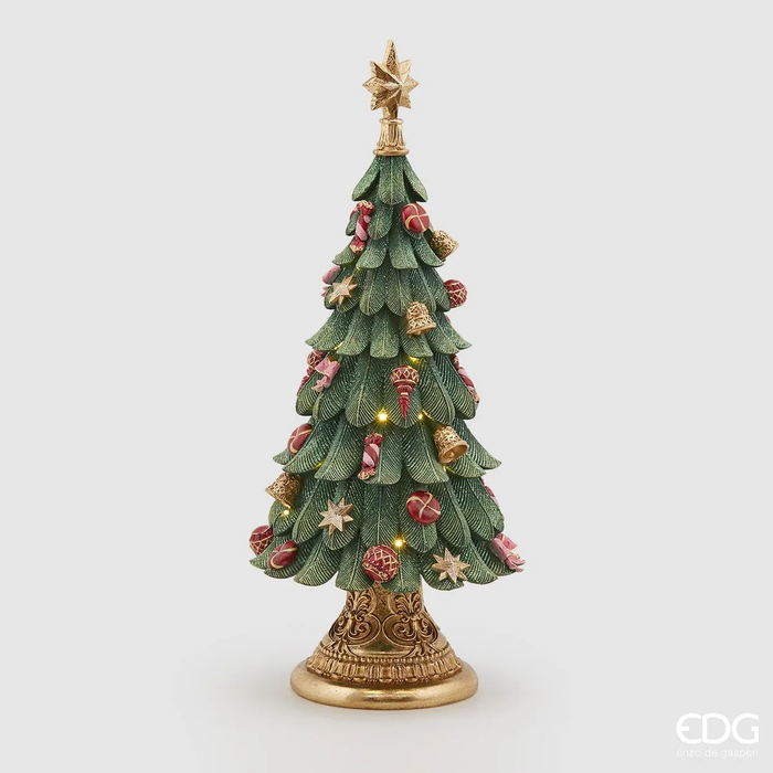 EDG Enzo de Gasperi Albero di Natale Poly con Led E Musica H60 cm