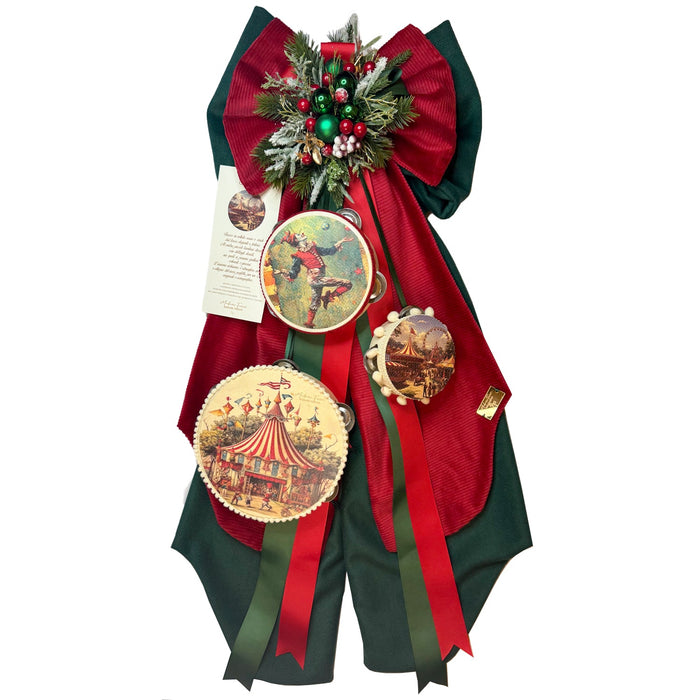 Fiocco Fuoriporta Natalizio Circus H80 cm - Madame Fioccò