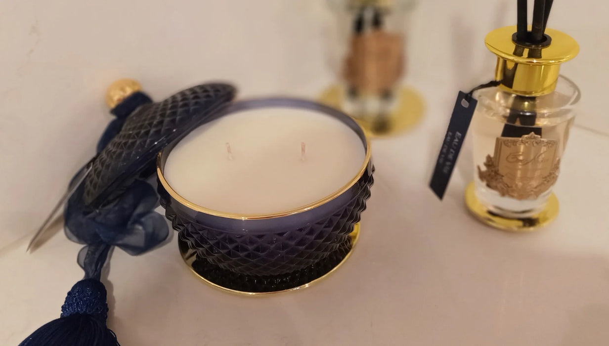 CANDELA ROTONDA ART DÉCO - NAVY & GOLD - EAU DE VIE