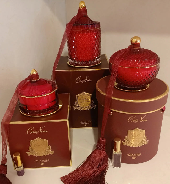 CANDELA ART DÉCO - ROSSO & ORO - ROSE OUD