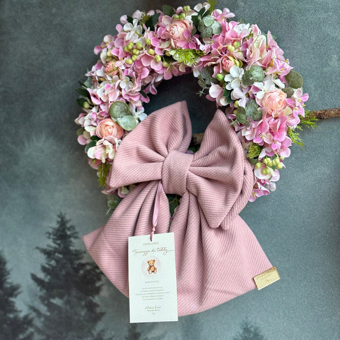 Ghirlanda Fiorita Tenerezza di Teddy Rosa D35