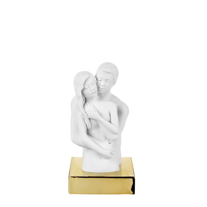 Sentiment Coppia Metallizzata H. 15 cm.-Oro