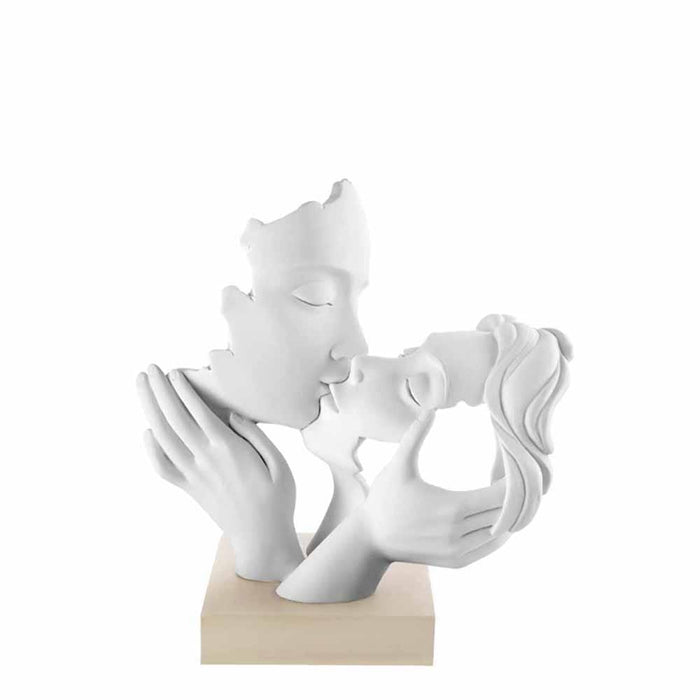 Scultura Mani Face H. 14 cm.-Tortora