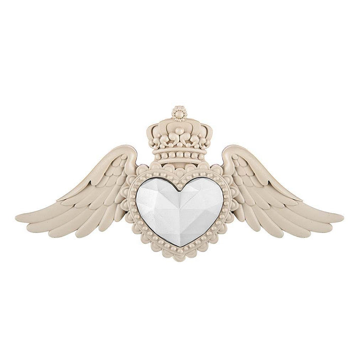 Cuore Ex Voto Ali Nocciola e Bianco