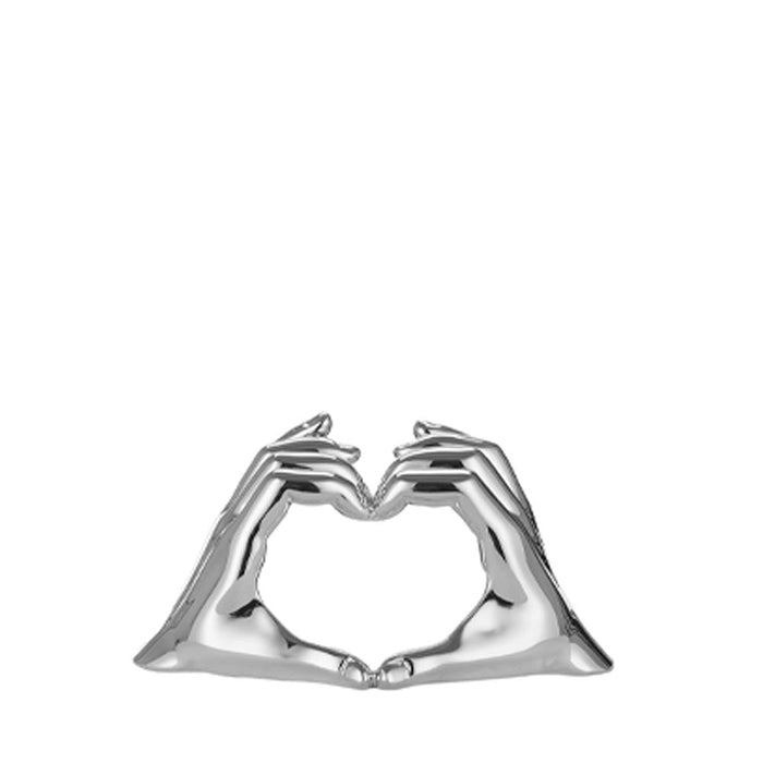 Mani Cuore Metallizzata-Argento