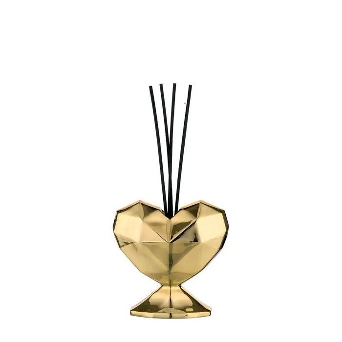 Profumatore Cuori Design H.11-Oro
