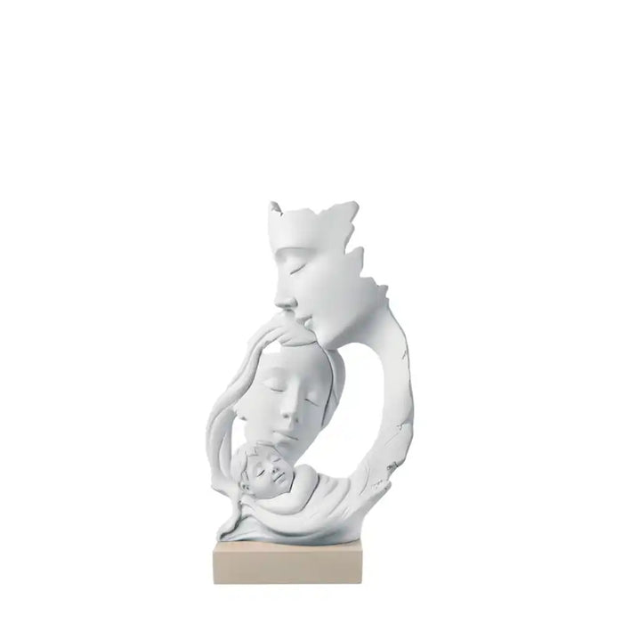 Scultura Famiglia Stilizzata H.18-Nocciola