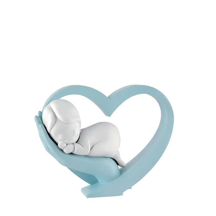 Mano Bimbo Cuore-Celeste