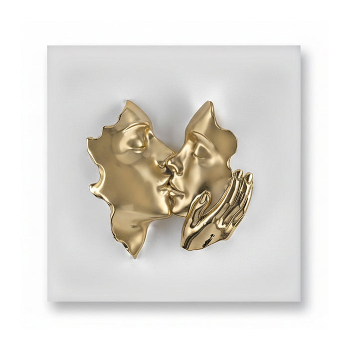 Quadro Bacio 15x15-Bianco