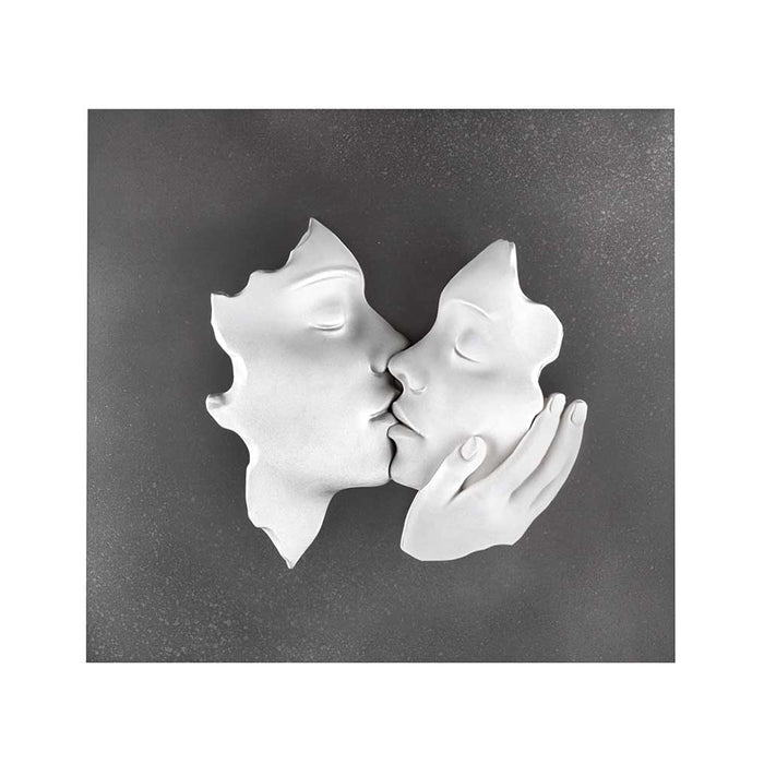 Quadro Bacio 15x15-Grigio