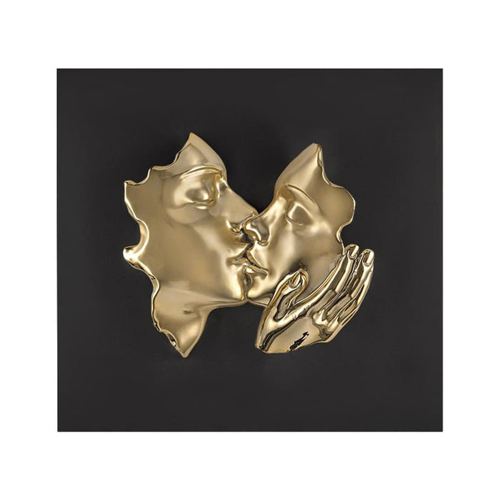 Quadro Bacio 15x15-Nero