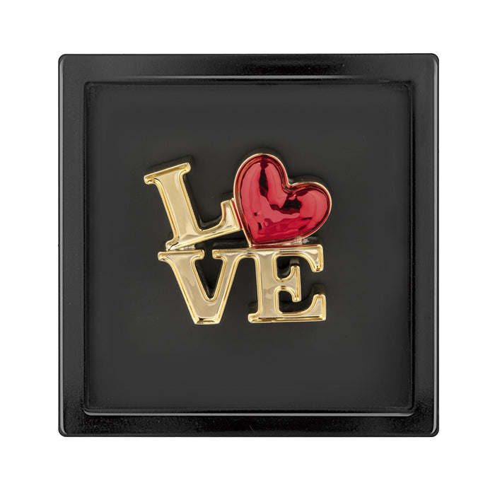 Quadro Love 16x16-Nero