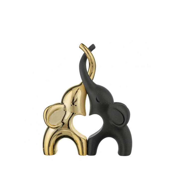 Coppia Elefantini Oro 13x10-Nero
