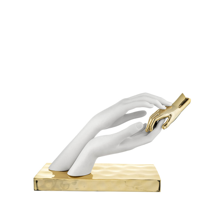 Scultura Mani Con Manina Baby 11x16-Oro
