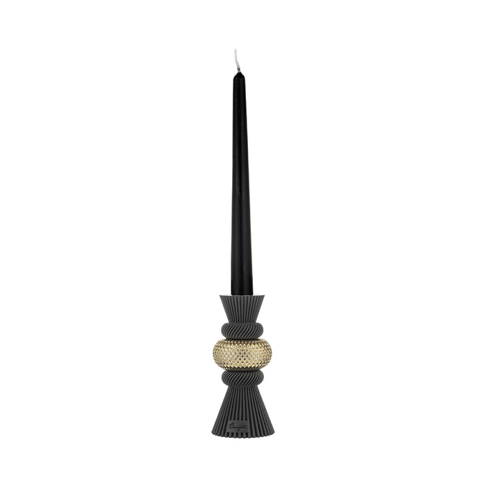 Portacandela Modular Dettaglio Oro H.15-Nero