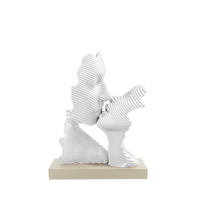 Bacio Stilizzato Bianco-Nocciola