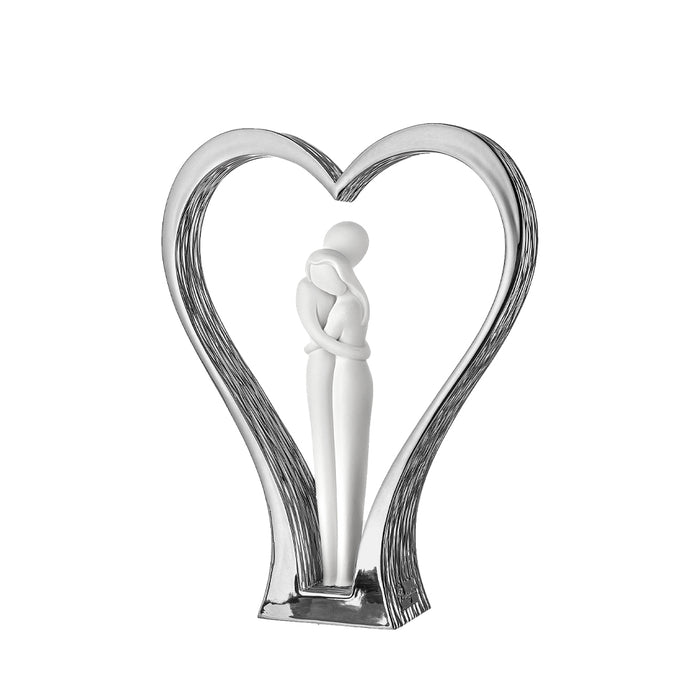 Cuore Abbraccio-Argento