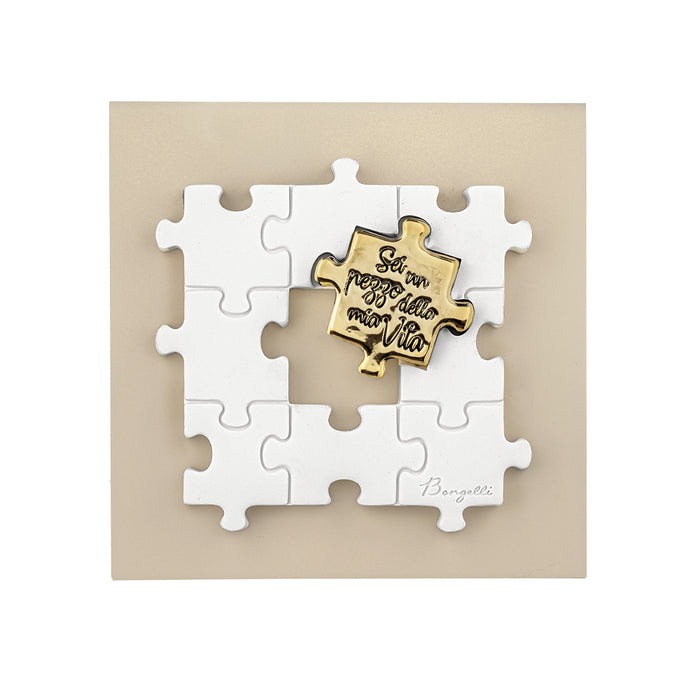 Quadretto Puzzle-Bianco