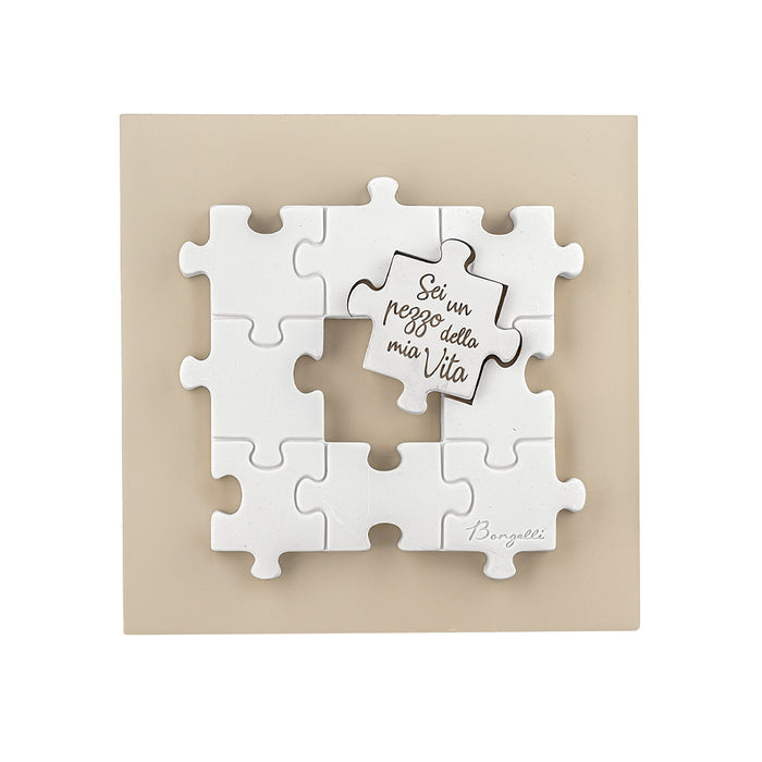 Quadretto Puzzle Nocciola