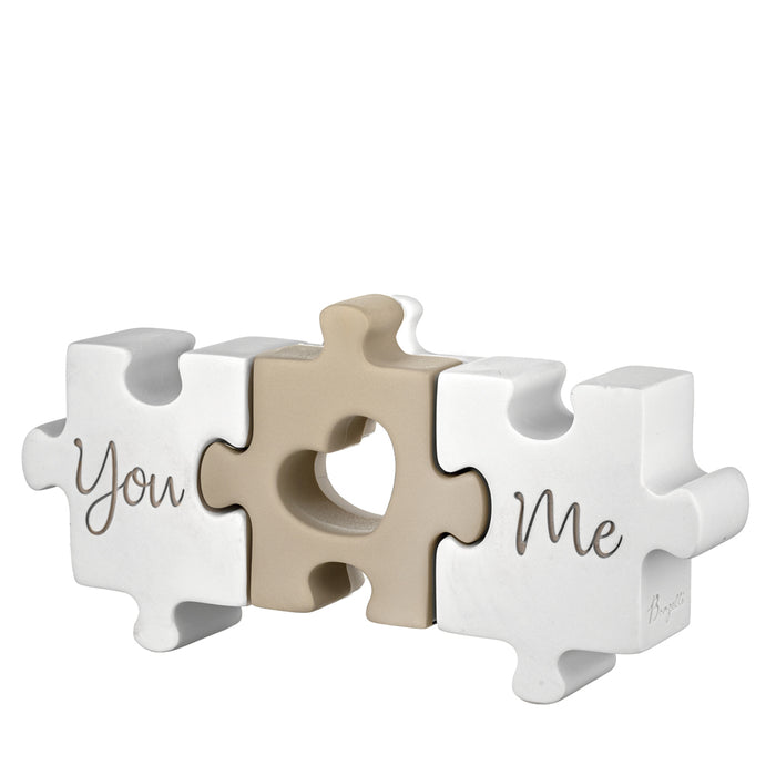 Scultura Puzzle Nocciola