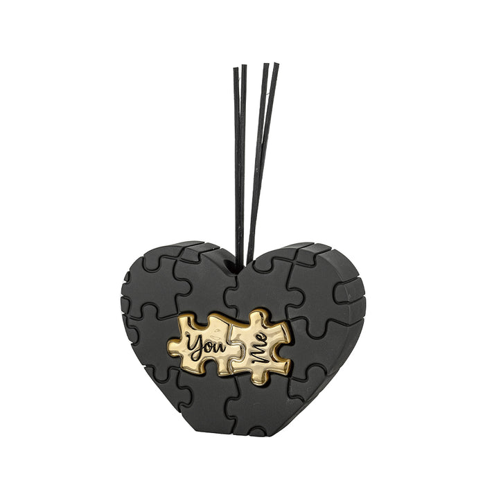 Profumatore Cuore Puzzle Nero-Oro