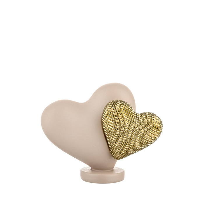 Doppio Cuore Colorato-Cipria