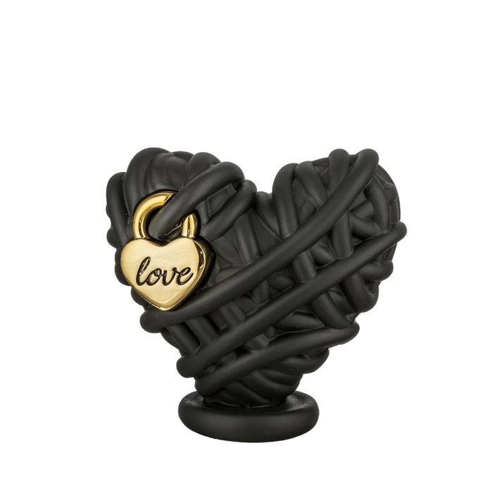 Cuore Lucchetto Love-Nero