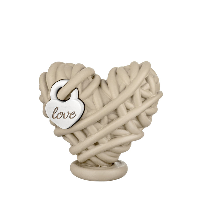 Cuore Lucchetto Love-Nocciola