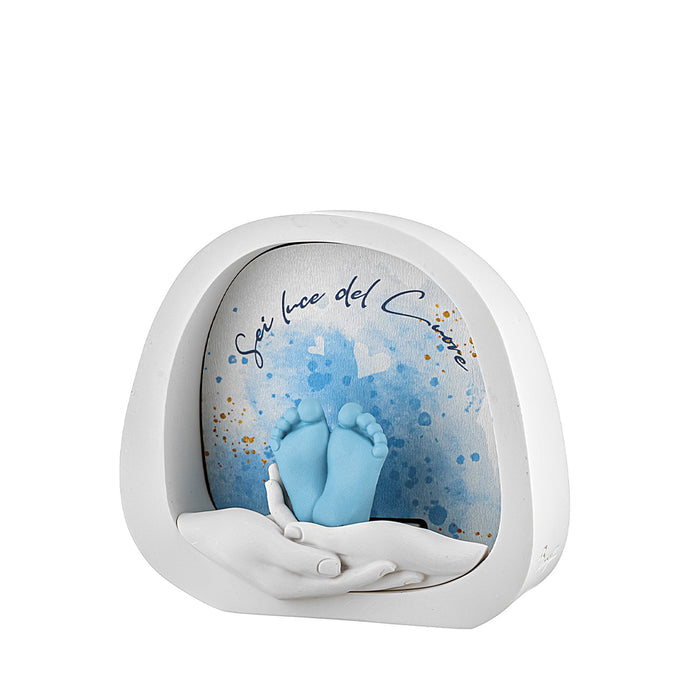 Mani Con Piedini Colorati Led-Celeste