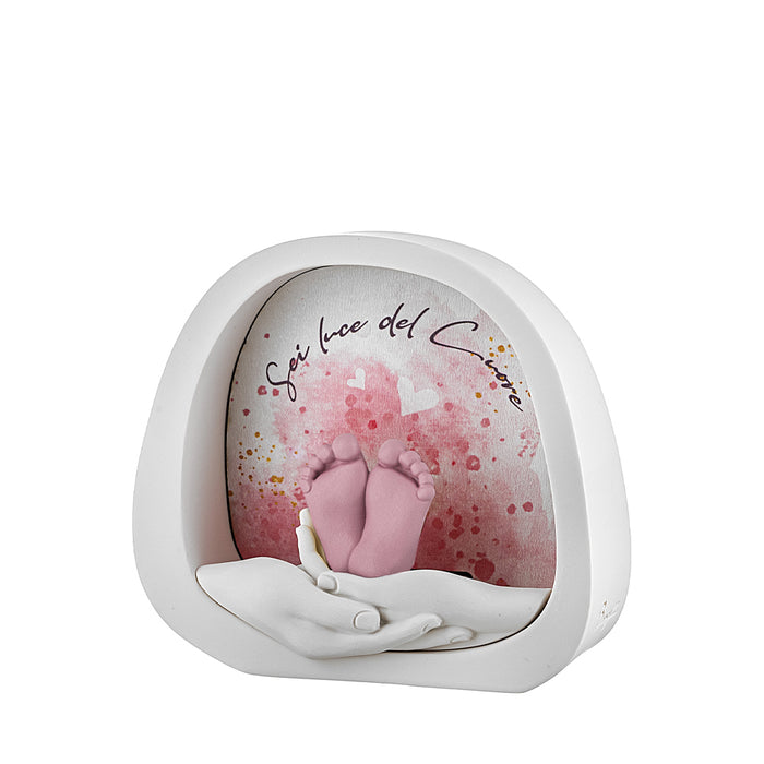 Mani Con Piedini Colorati Led-Rosa