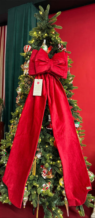 Mega Fiocco Natalizio Romantico H165 cm Rosso - Madame Fioccò